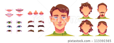 Man avatar construction kit Man avatar construction kit 113391565