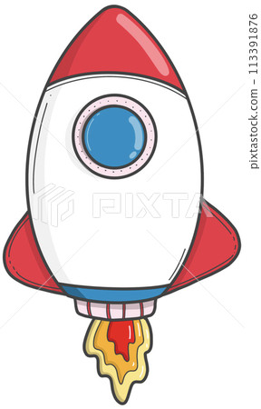 rocket cartoon rocket cartoon 113391876