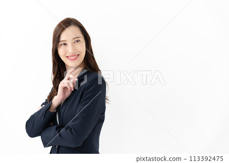 Business female long hair 113392475