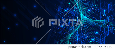 Abstract futuristic fade computer technology business background. Vector Art. Abstract futuristic fade computer technology business background. Vector Art. 113393470