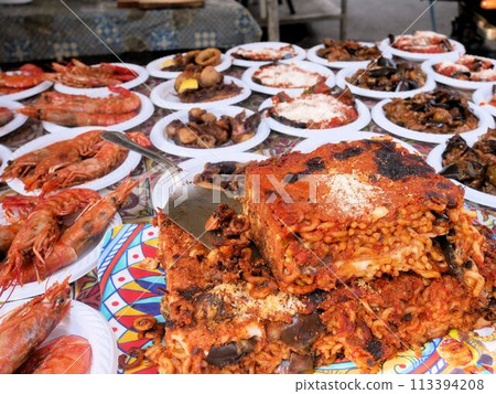 Street food in Palermo, Sicily, Italy 113394208