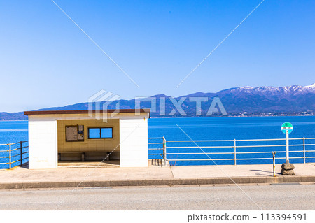[Niigata Prefecture_Sado_Echigo-Nagahama] Love Bus Stop: Senago 113394591
