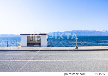 [Niigata Prefecture_Sado_Echigo-Nagahama] Love Bus Stop: Senago 113394597