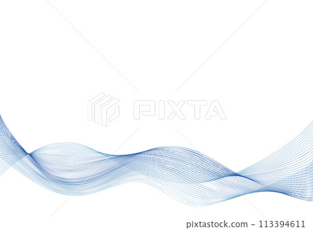 Blue gradient line wave background Blue gradient line wave background 113394611