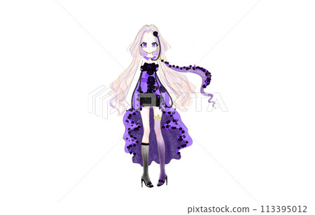 穿著玫瑰色連身裙的公主 113395012