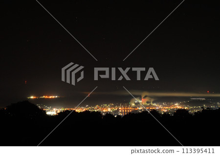 Night view of Satsuma Kawauchi city Night view of Satsuma Kawauchi city 113395411