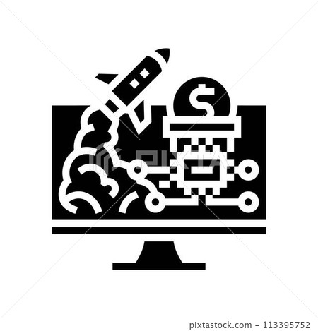 tech startup enthusiast glyph icon vector illustration 113395752