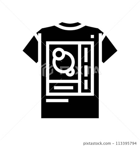 graphic tee streetwear cloth fashion glyph icon vector illustration graphic tee streetwear cloth fashion glyph icon vector illustration 113395794