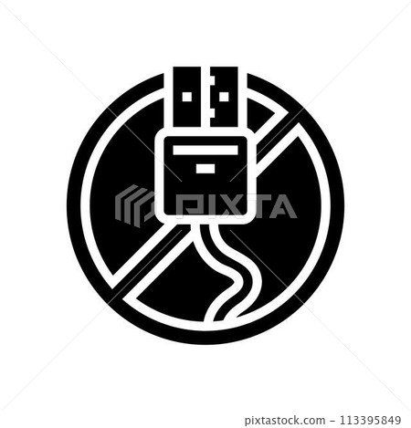 digital minimalism lifestyle glyph icon vector illustration 113395849