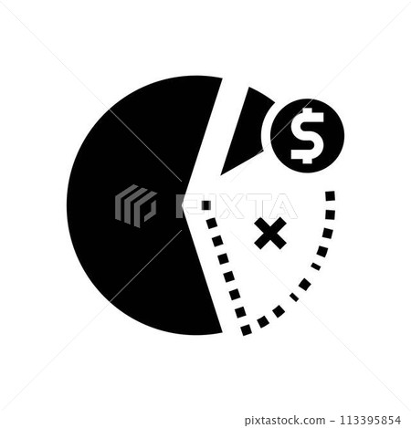 minimalist budgeting lifestyle glyph icon vector illustration 113395854