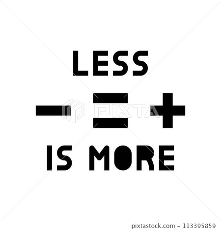less is more minimalism lifestyle glyph icon vector illustration 113395859