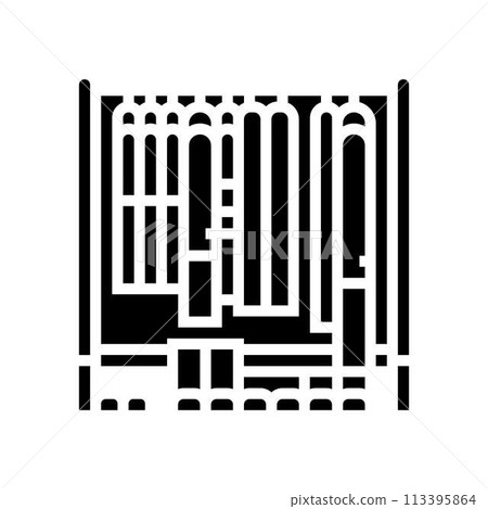 capsule wardrobe minimalism lifestyle glyph icon vector illustration 113395864