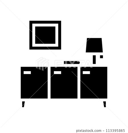 minimalist decor lifestyle glyph icon vector illustration 113395865