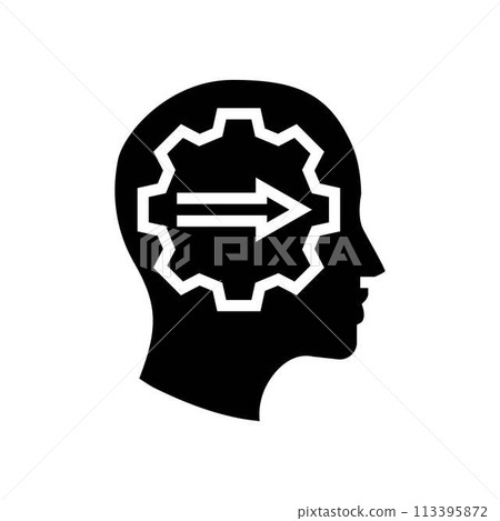 intentionality minimalism lifestyle glyph icon vector illustration 113395872