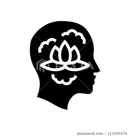 mindful living minimalism lifestyle glyph icon vector illustration 113395874