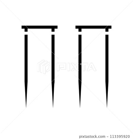 wicket croquet game glyph icon vector illustration 113395920