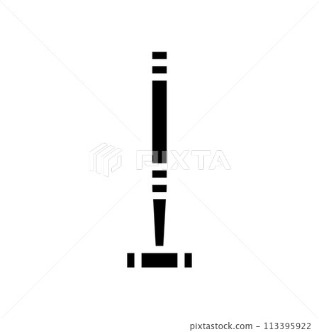 mallet croquet game glyph icon vector illustration 113395922
