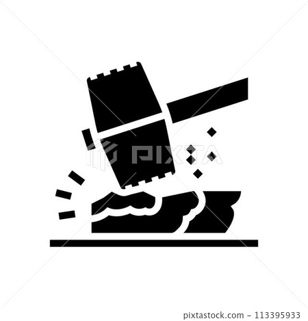 punch blacksmith glyph icon vector illustration punch blacksmith glyph icon vector illustration 113395933