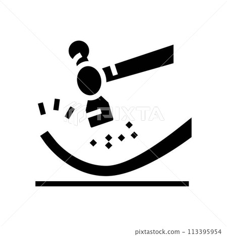 metalworking blacksmith glyph icon vector illustration metalworking blacksmith glyph icon vector illustration 113395954