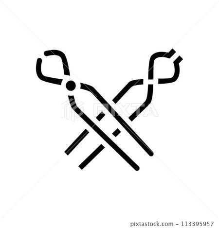 tongs blacksmith glyph icon vector illustration tongs blacksmith glyph icon vector illustration 113395957