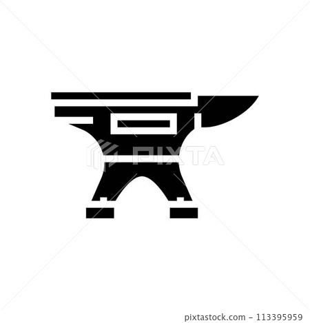 anvil blacksmith glyph icon vector illustration anvil blacksmith glyph icon vector illustration 113395959