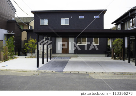 New house with carport New house with carport 113396273