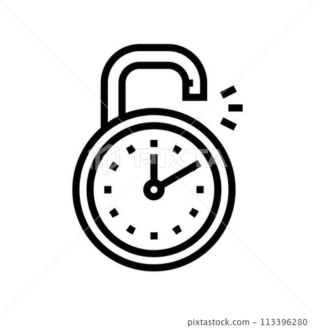 time freedom minimalism lifestyle line icon vector illustration 113396280