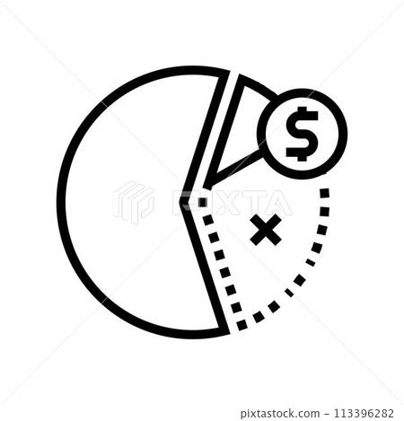 minimalist budgeting lifestyle line icon vector illustration 113396282