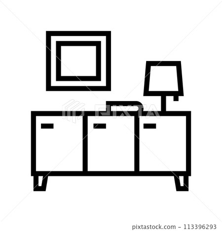 minimalist decor lifestyle line icon vector illustration 113396293