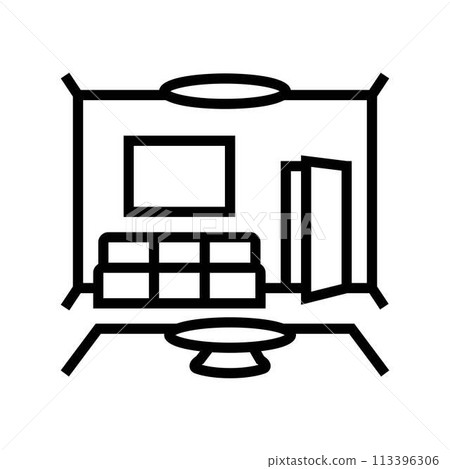 minimalist design lifestyle line icon vector illustration 113396306