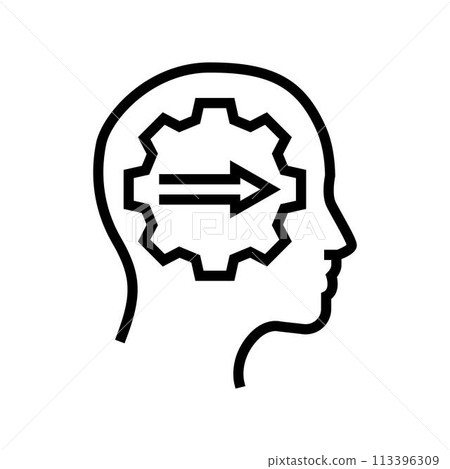 intentionality minimalism lifestyle line icon vector illustration 113396309