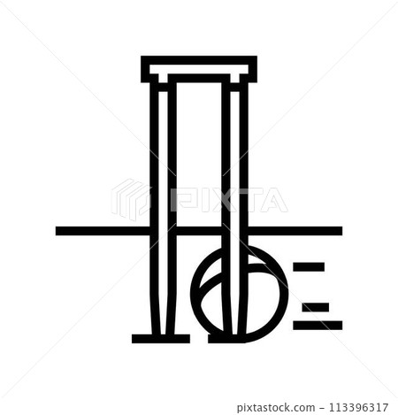 rover croquet game line icon vector illustration 113396317
