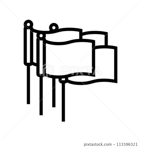 corner croquet game line icon vector illustration 113396321