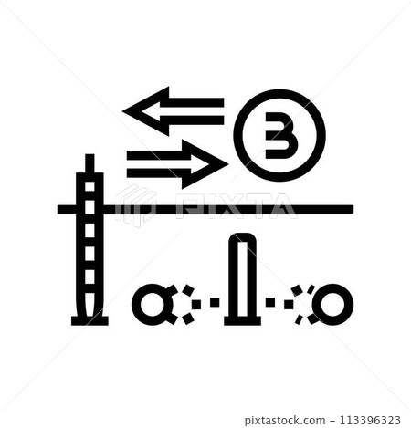 triple peel croquet game line icon vector illustration triple peel croquet game line icon vector illustration 113396323