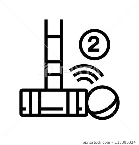 double tap croquet game line icon vector illustration double tap croquet game line icon vector illustration 113396324