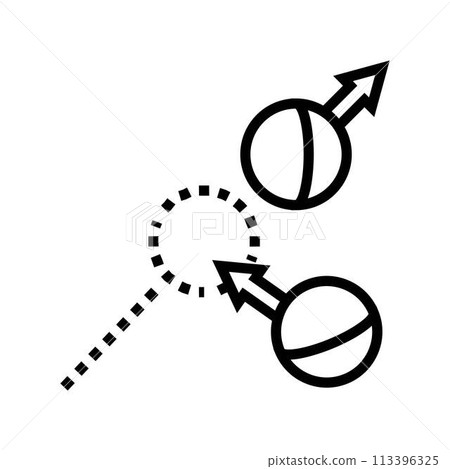 rush croquet game line icon vector illustration 113396325