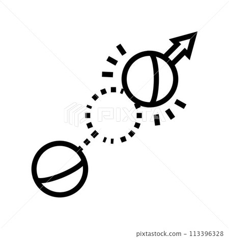 roquet croquet game line icon vector illustration 113396328