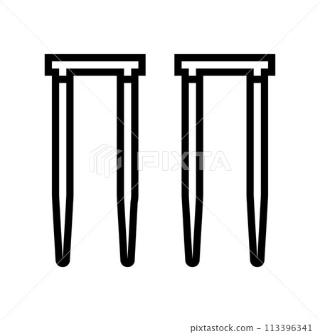 wicket croquet game line icon vector illustration 113396341