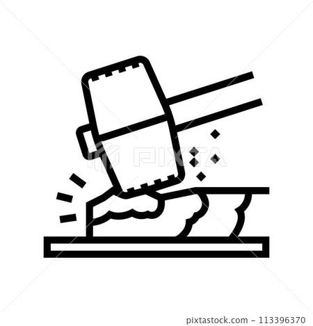 punch blacksmith line icon vector illustration punch blacksmith line icon vector illustration 113396370