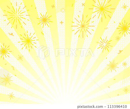 Background illustration of concentrated lines and fireworks Background illustration of concentrated lines and fireworks 113396410