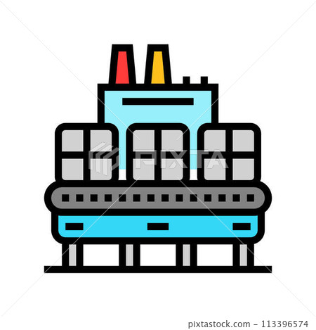 material recovery facility mrf color icon vector illustration material recovery facility mrf color icon vector illustration 113396574