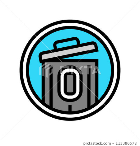zero waste sorting color icon vector illustration 113396578