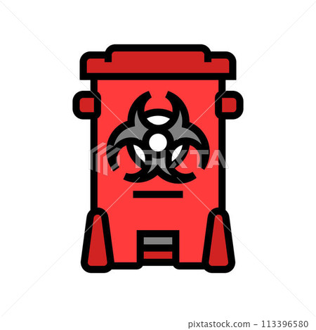 hazardous waste sorting color icon vector illustration 113396580