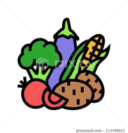 food vegan color icon vector illustration food vegan color icon vector illustration 113396621