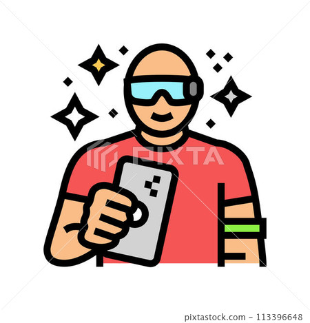 gadget geek tech enthusiast color icon vector...-插圖素材 [113396648] - PIXTA圖庫
