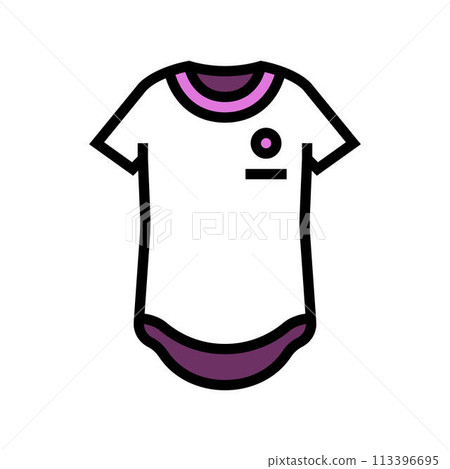 longline tee streetwear cloth fashion color icon vector illustration 113396695
