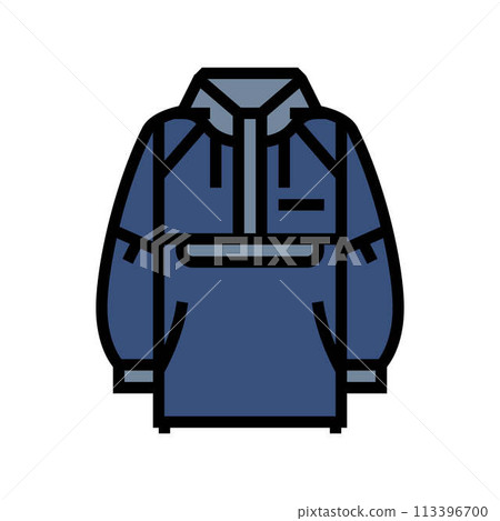 windbreakers streetwear cloth fashion color icon vector illustration windbreakers streetwear cloth fashion color icon vector illustration 113396700
