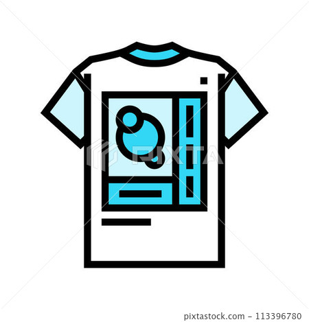 graphic tee streetwear cloth fashion color icon vector illustration graphic tee streetwear cloth fashion color icon vector illustration 113396780