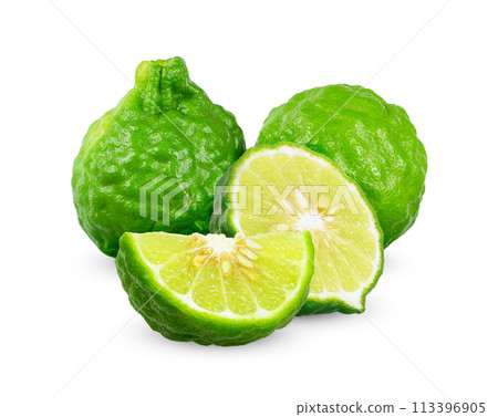 Bergamot isolated on white background Bergamot isolated on white background 113396905