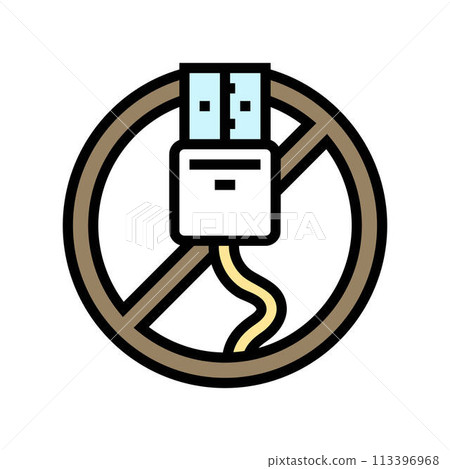 digital minimalism lifestyle color icon vector illustration 113396968